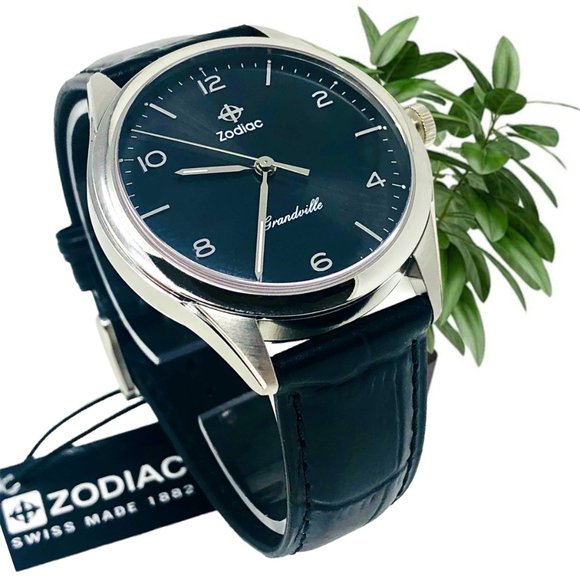 🌸NWT Zodiac 🌸🔥🔥🔥Grandville Alligator Leather Watch ZO9301 - Picture 2 of 9